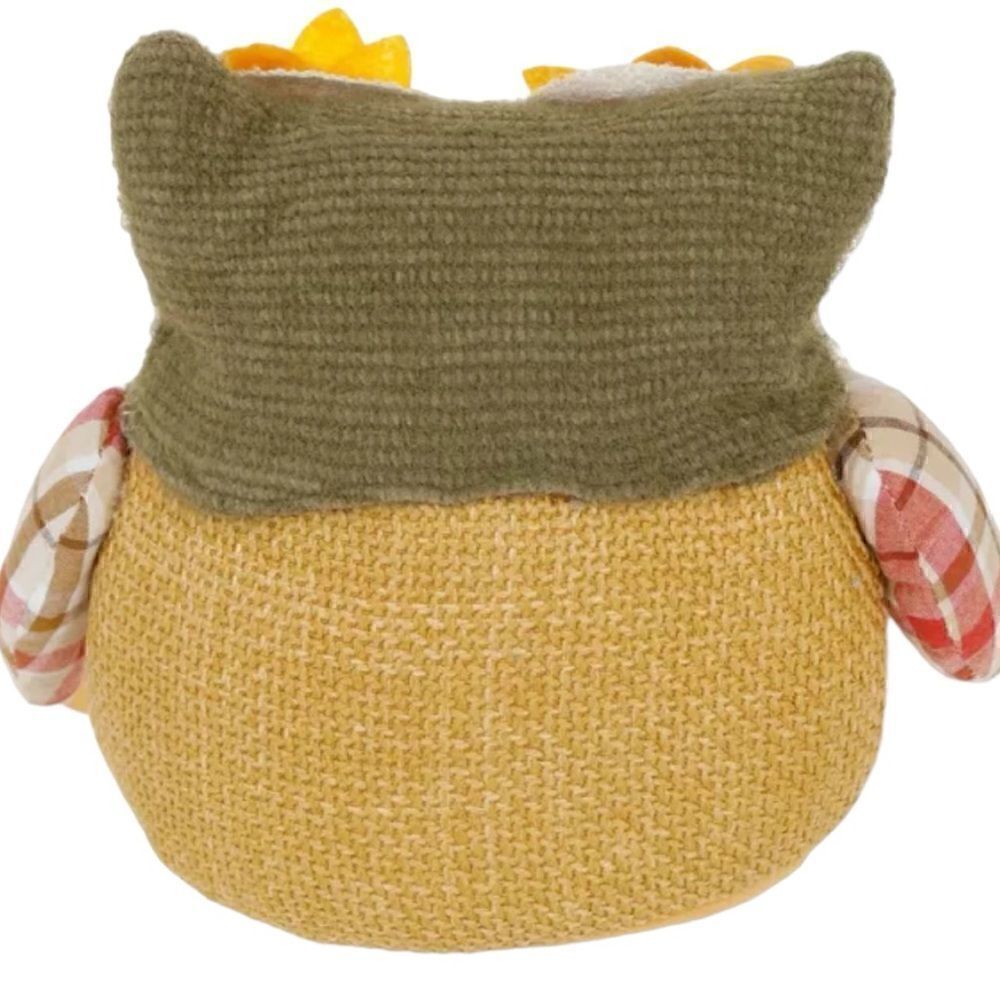 Harvest Fabric Owl Home Accent 14" - Picture 3 of 15